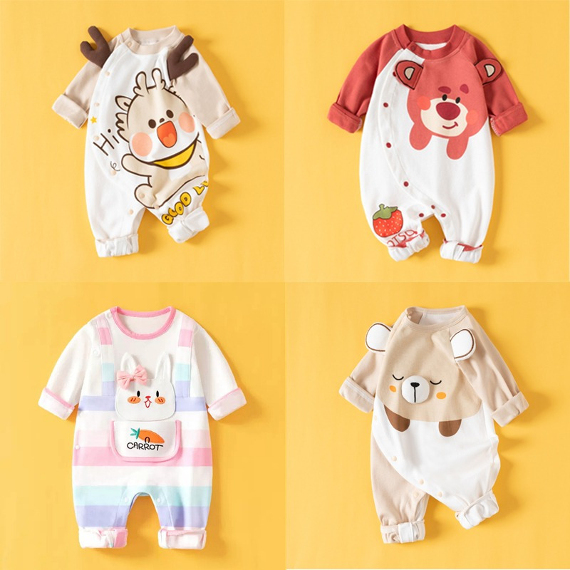 Jumper Baju Bayi Cowok Cewek Laki Laki Perempuan Anak Karakter Hewan Bahan Katun