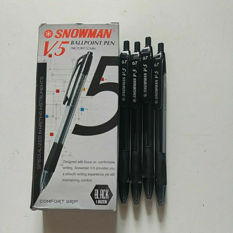 

Bolpen Snowman V5 Hitam