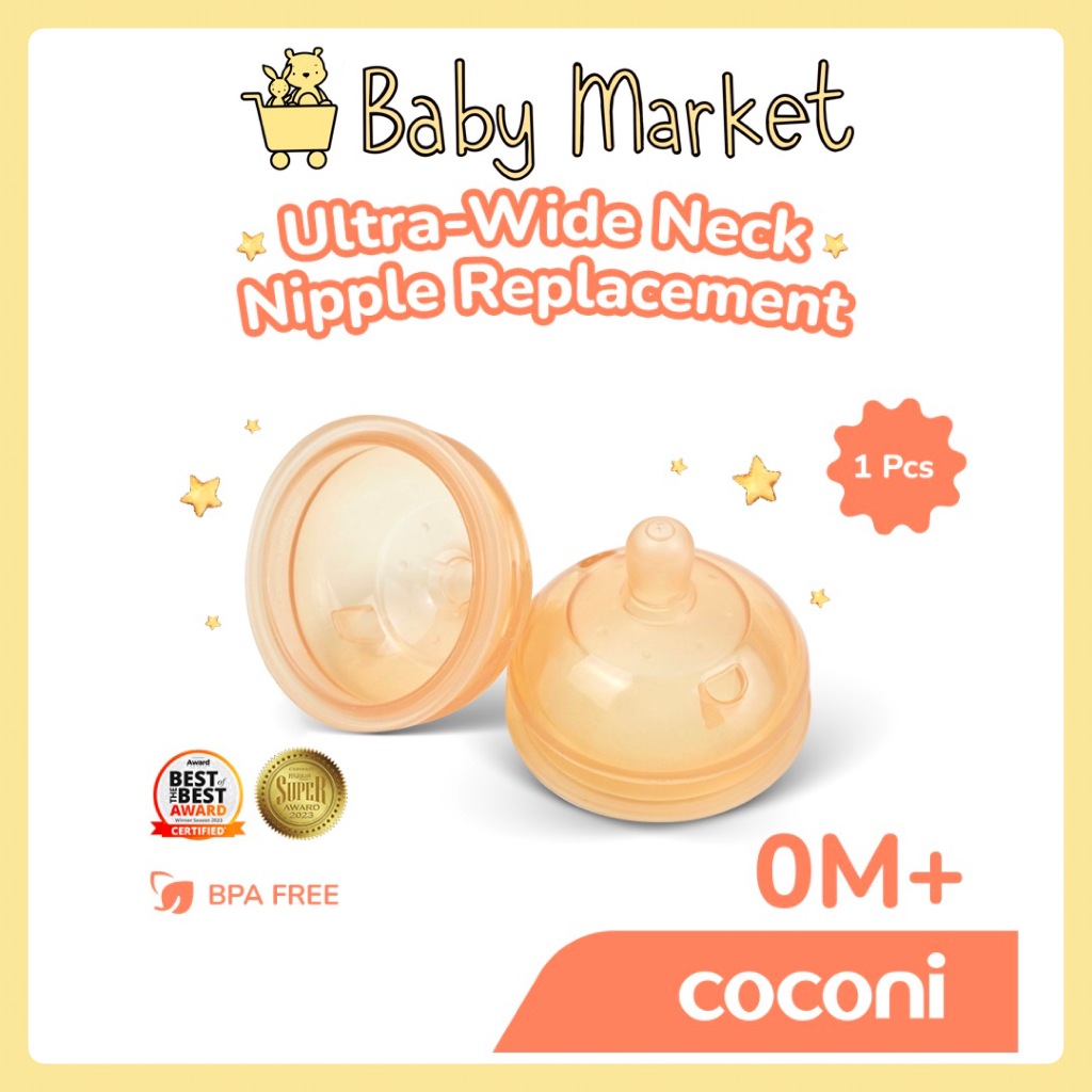 COCONI Ultra Wide Neck Nipple Replacement S M L | Dot Penganti Coconi Ultra Wide Neck