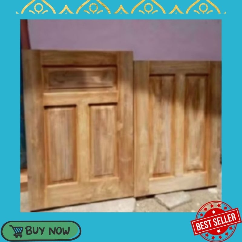 Redy Stok Daun Pintu Dapur Belah Dua Kayu Mahoni Perhutani