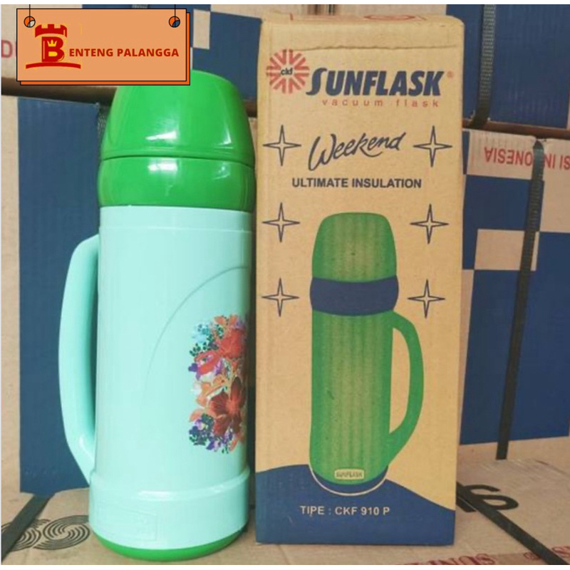 Termos Air Panas CKF-910P 0,45L/CKF-910/P Termon Kecil Sunflask Warna Motif Tahan Lama