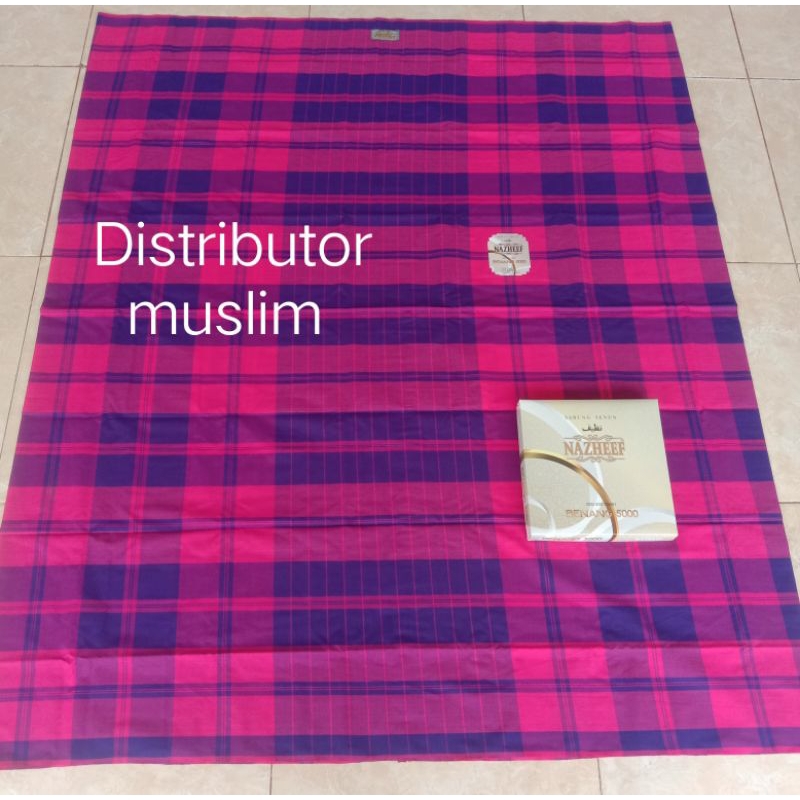 (GROSIR) SARUNG NAZHEEF MOTIF BHS KDT JADUL SANDUR SAMARINDA 2 TEROPONG KOTAK KOTAK