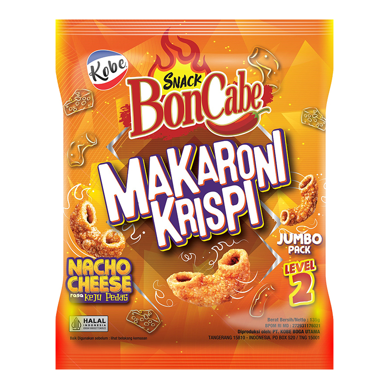 

Kobe Snack BonCabe Makaroni Krispi Nacho Cheese 135 g