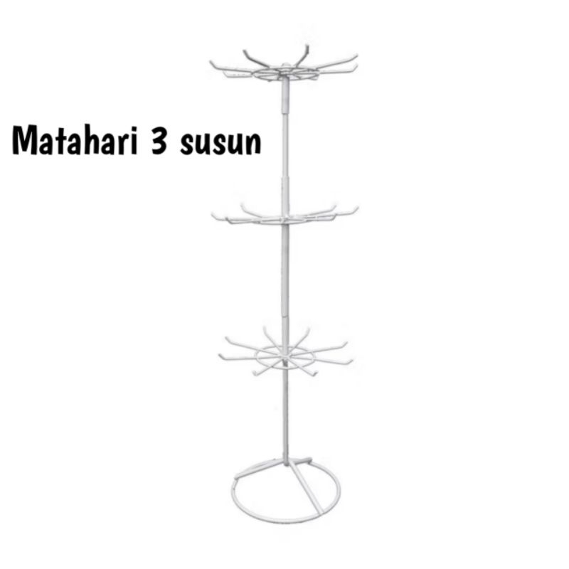 Matahari 3 susun display aksesoris gelang, hp, perhiasan, dll