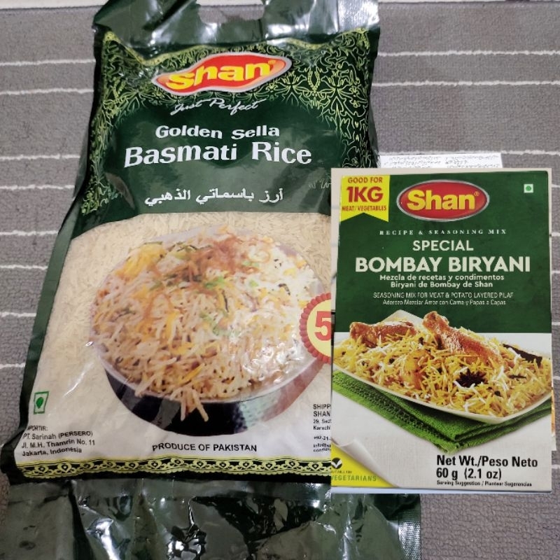 

Promo! Paket Beras Basmati 1kg sama Bombay biryani 60 gram.