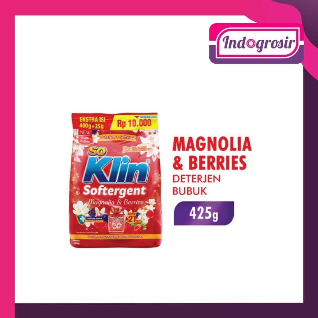 SOKLIN DETERGEN POWDER 425G / SOKLIN BUBUK 10.000/SABUN CUCI BAJU/PROMO