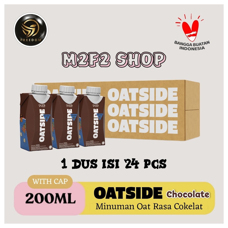 

OATSIDE Mini Chocolate Oat Milk | Susu Gandum Cokelat Kotak UHT | Caps - 200 ml (Kemasan Karton)