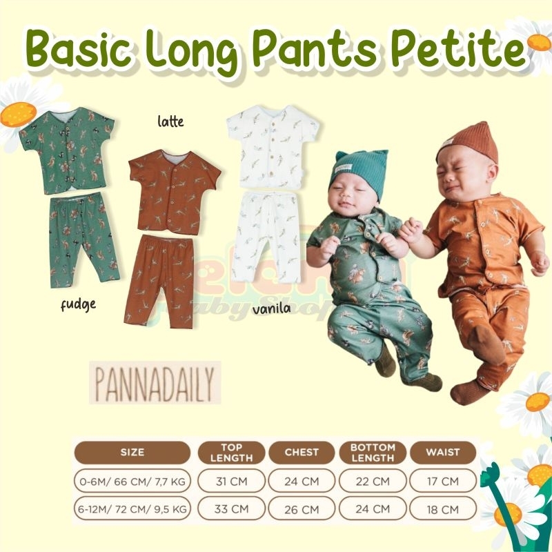 BOHOPANNA | BOHO PANNA BASIC SET LONG PANTS PETITE DISNEY PETERPAN | BASIC SET BABY MURAH | BOHO MUR