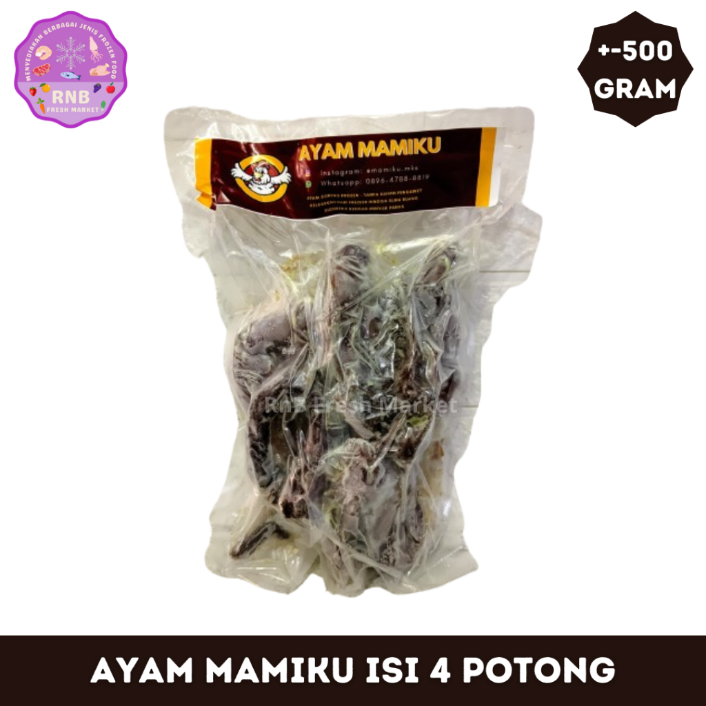 

Ayam Mamiku Isi 4 Potong Netto +-500 Gram