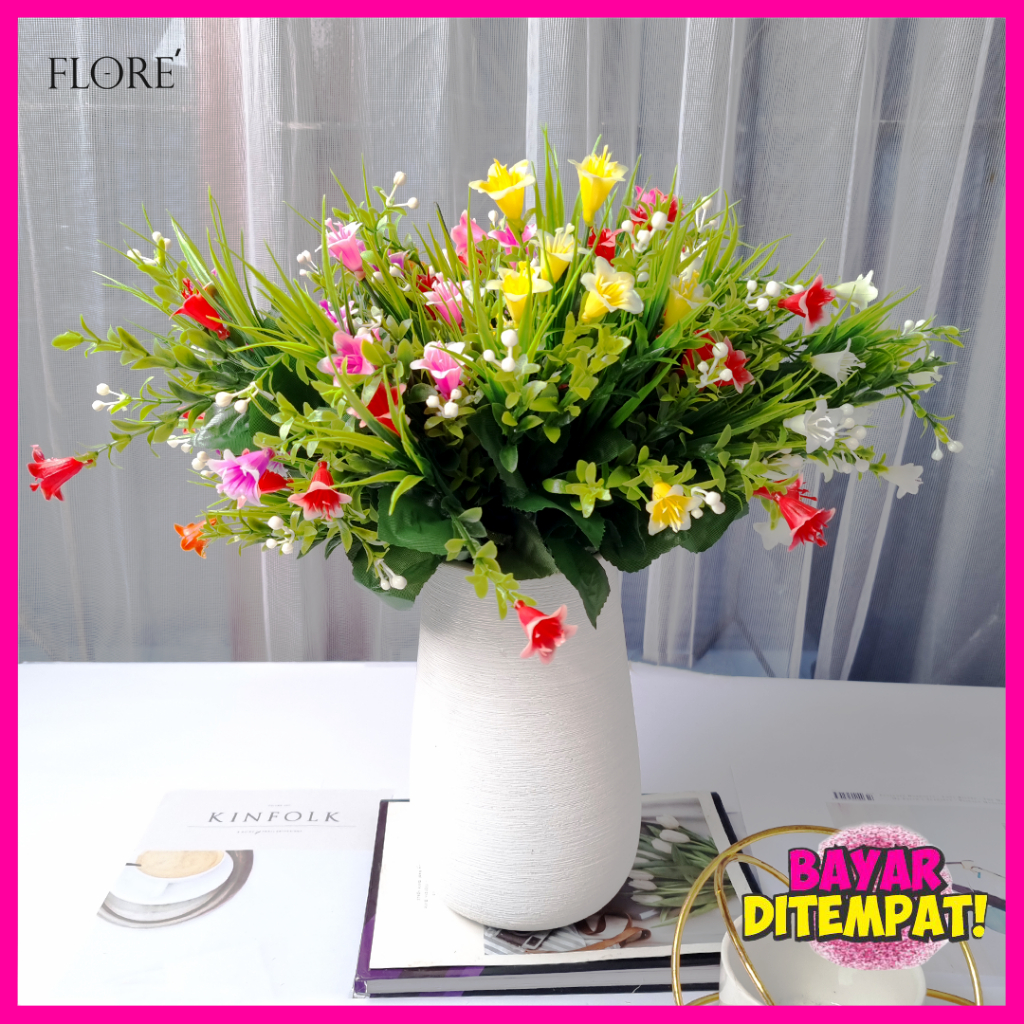 Bunga Lily Pemanis Kecil/Baby Breath Buket Mini/Bunga Hiasan/Hiasan Rumah/Bunga Pemanis Buket (CT-8)