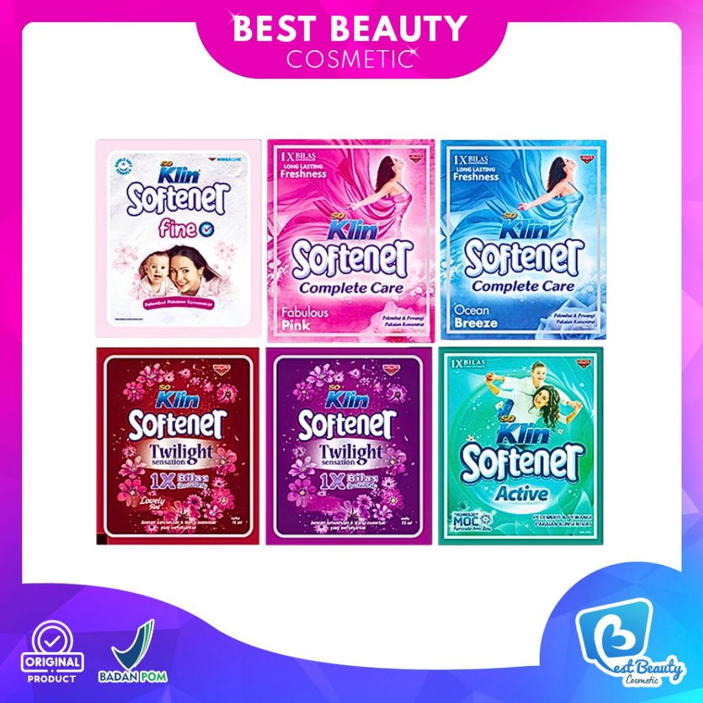 SoKlin Softener 1x Bilas Sachet 13ml - 14ml - So Klin Softener SACHET | Best Beauty Cosmetic
