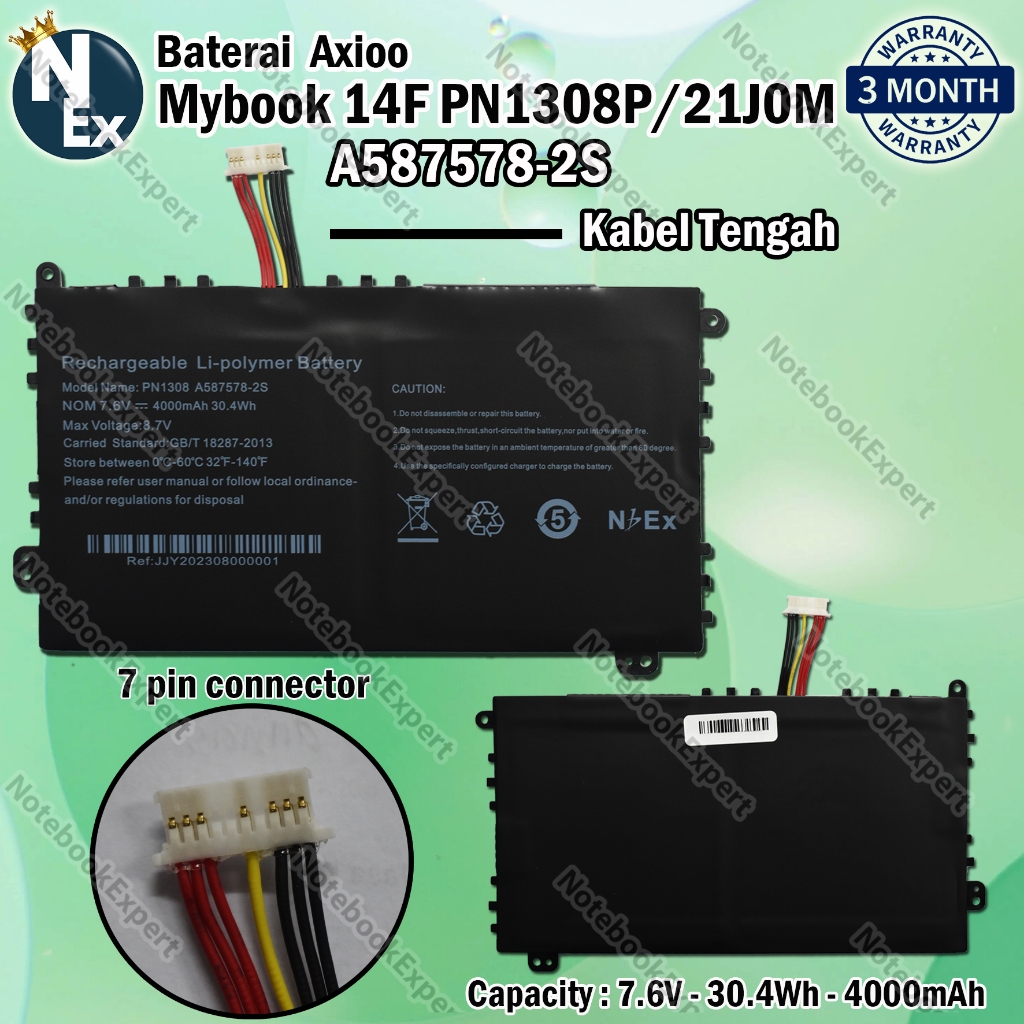 Baterai Ori Axioo Mybook 14F PN1308P/21J0M A587578-2S - Kabel Tengah