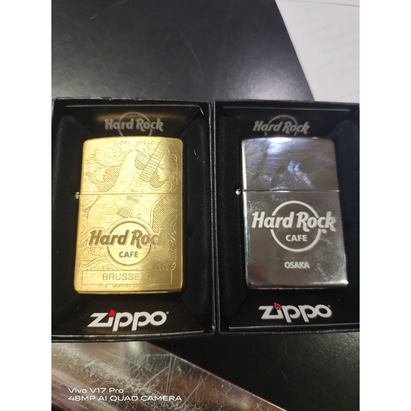 zippo x hard rock osaka and brussels original korek lighter