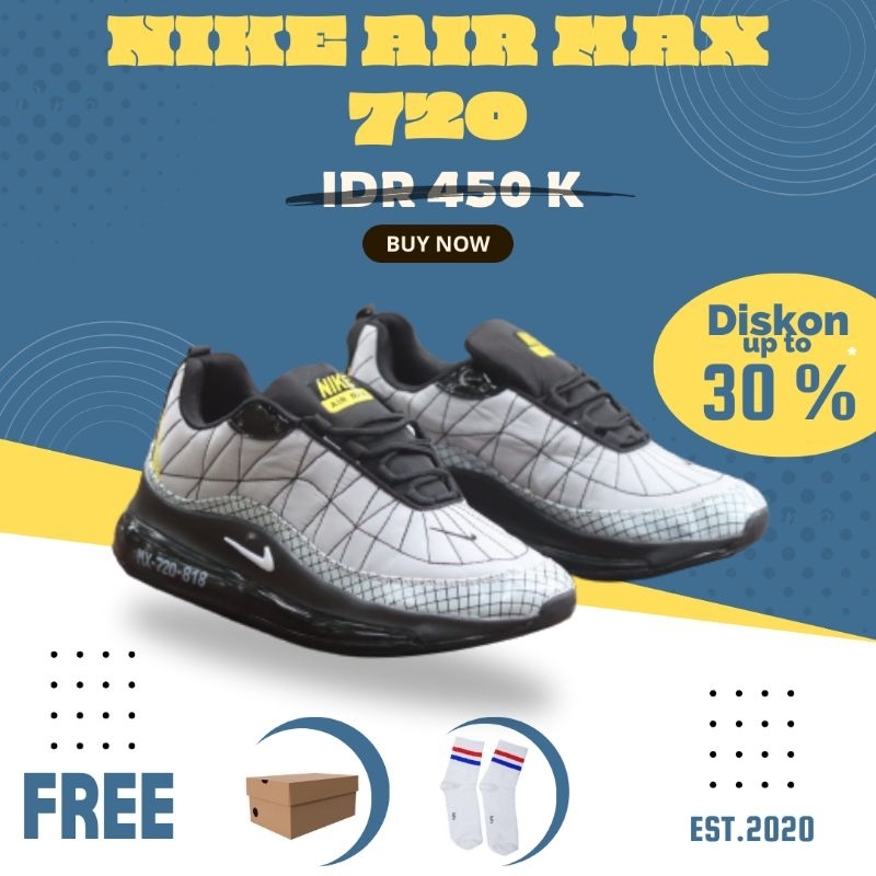 Sepatu Nike Air Max 720 - 818 Premium Made In Vietnam | Sepatu Running Pria Keren | Sepatu Olahraga 