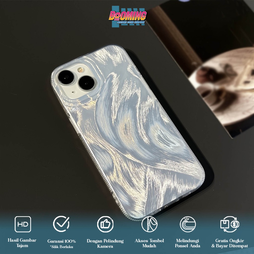 Hologram Feather Fullcover Case for iPhone 11 12 13 13 PRO 15 15 PRO 14 PROMAX 15 PROMAX 7 PLUS X XR