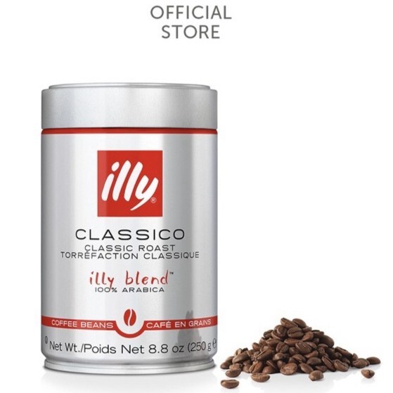 

illy Coffee Classico Beans Grains Biji Kopi 250 gr