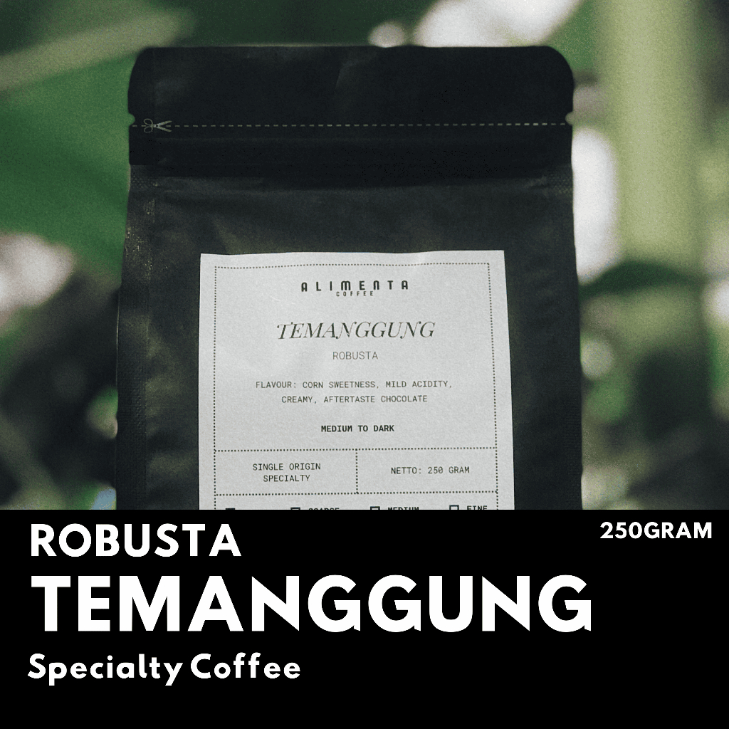 

Alimenta Kopi temanggung Robusta Specialty Coffee - 250 Gram