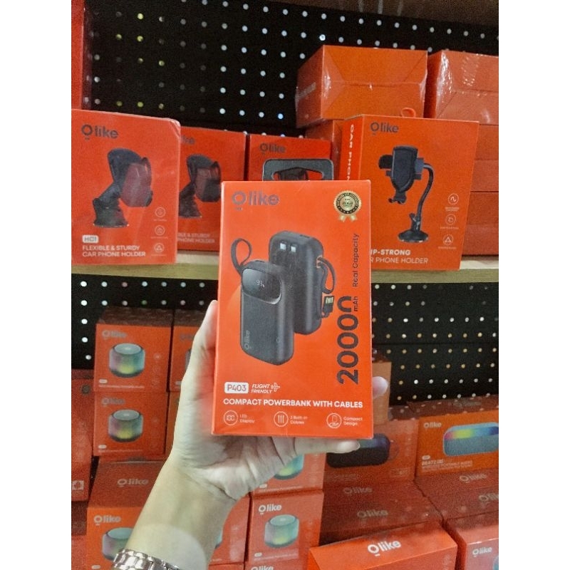 OLIKE P403 COMPACT POWERBANK 20000mAh Real Capacity With Cables