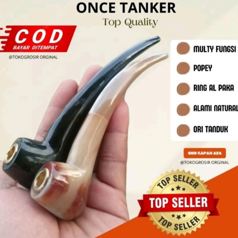 KODE T8T6 Once Cangklong Pipa Padudan Model Popeye Uniq Bahan dari Tanduk Kerbau
