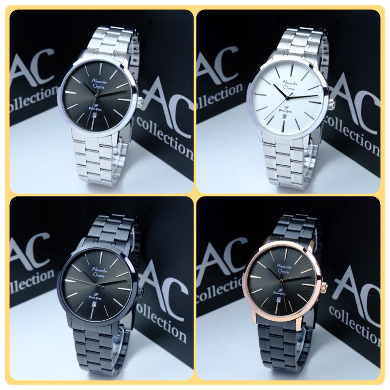 JAM TANGAN PRIA ALEXANDRE CHRISTIE AC 1028 MD / AC 1028 / 1028 ORIGINAL STAINLESS STEEL GARANSI RESM