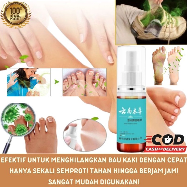MANJUR Ampuh Menghilangkan Bau Kaki Permanen Foot Spray ASLI 1 BPOM Obat Penghilang Bau Kaki Penghil