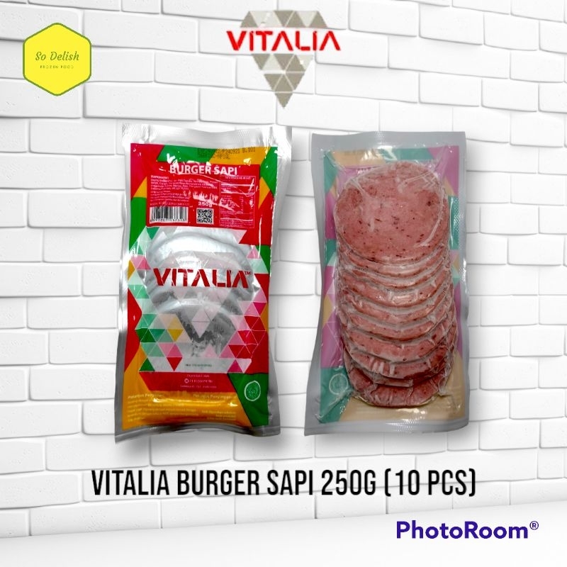 

Vitalia burger sapi isi 10 250g