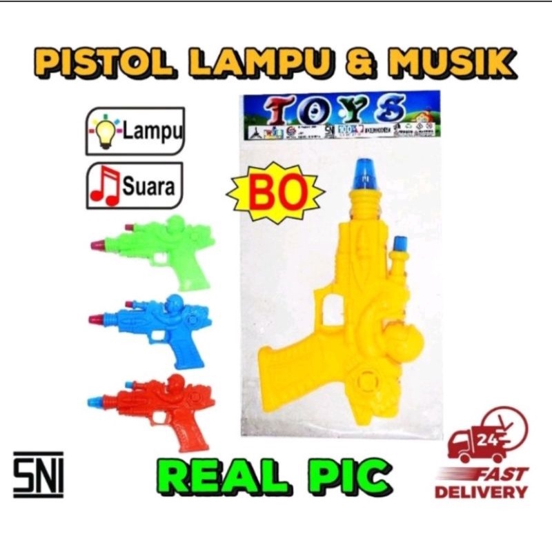 MAINAN ANAK TEMBAK/PISTOL LAMPU DAN BUNYI (ST 2411)