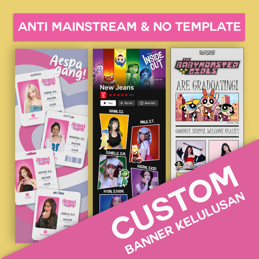 CUSTOM Banner Kelulusan, Wisuda, Graduation, Sidang