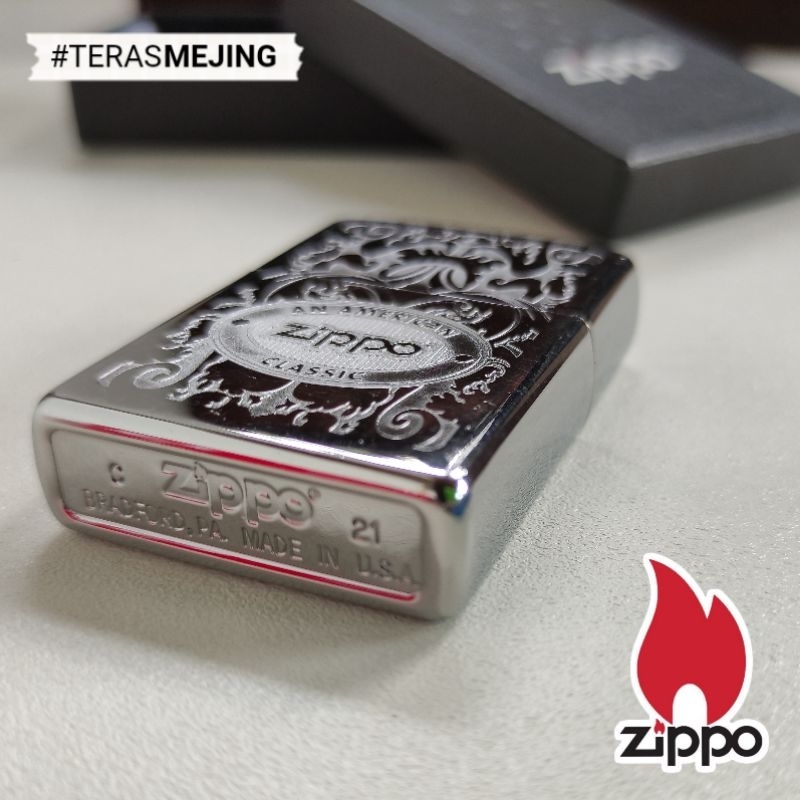 ™️| ☀️ Zippo Reguler 2021- CROWN STAMP /21 - Ori 2nd