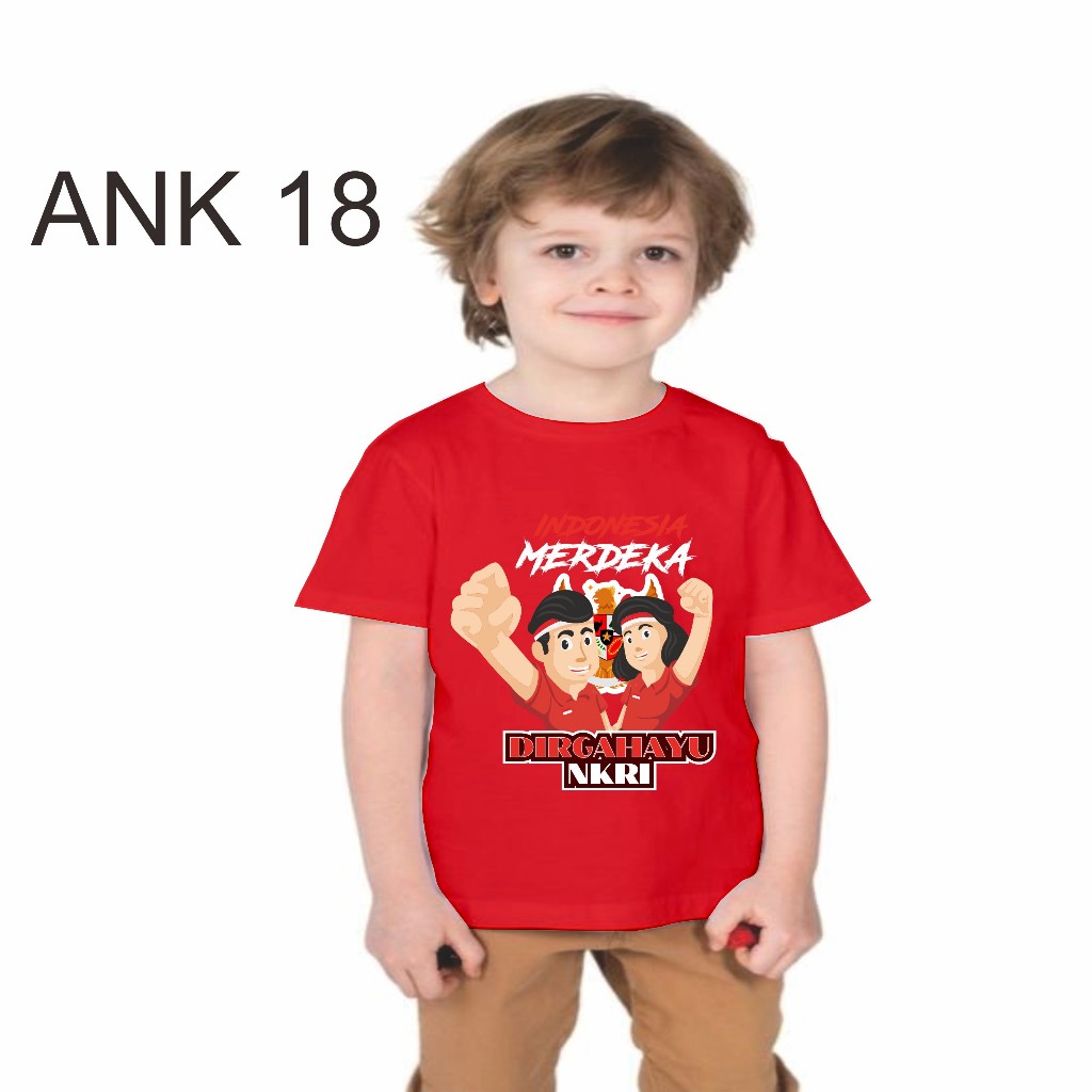 Baju Kemerdekaan Anak Laki Laki / Kaos Kemerdekaan Anak Perempuan / Baju Anak 17 Agustusan 17