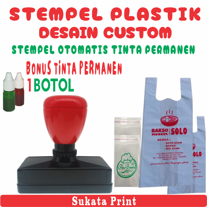 

Stempel Otomatis Stempel Gelas Cup Stempel Plastik Tinta Permanen Flas