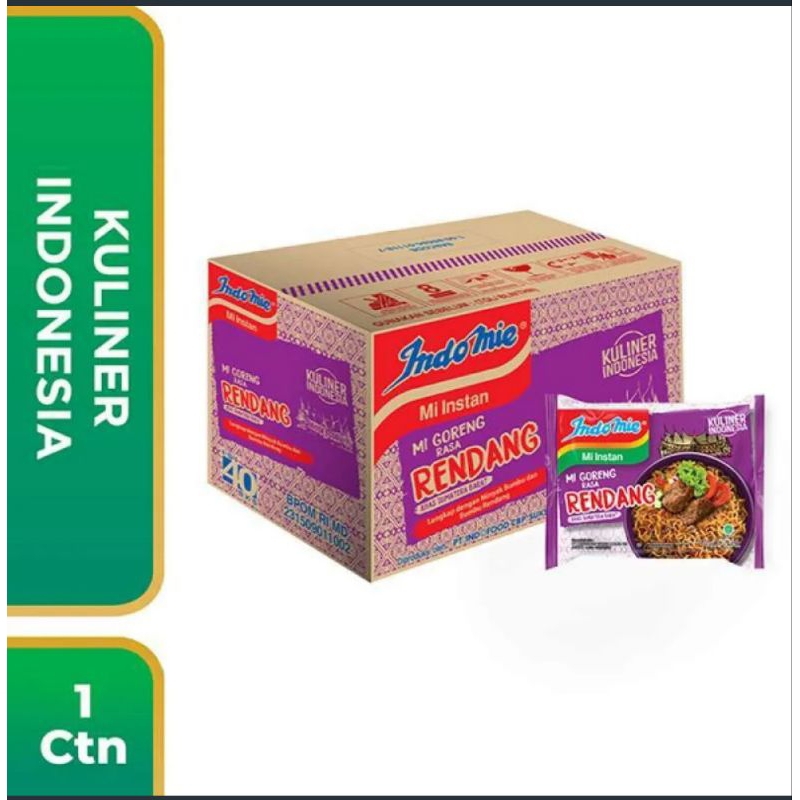 

Indomie goreng rasa rendang 1 carton isi ( 40 pcs )