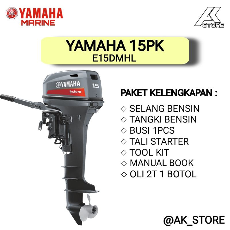 Mesin Tempel Yamaha 15PK 2tak E15DMHL