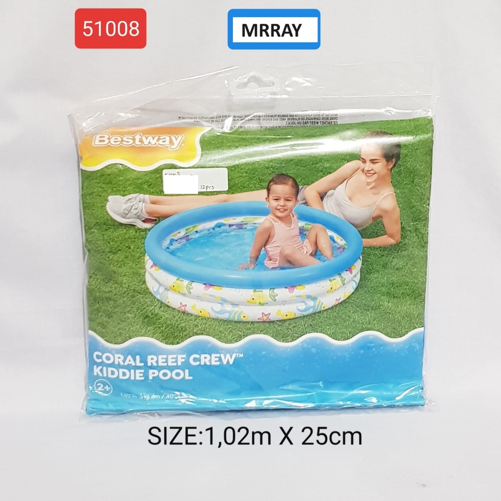 KOLAM RENANG BESTWAY UKURAN 102x25 CM KOLAM RENANG ANAK ANAK KOLAM RENANG BULAT KOLAM MANDI BOLA