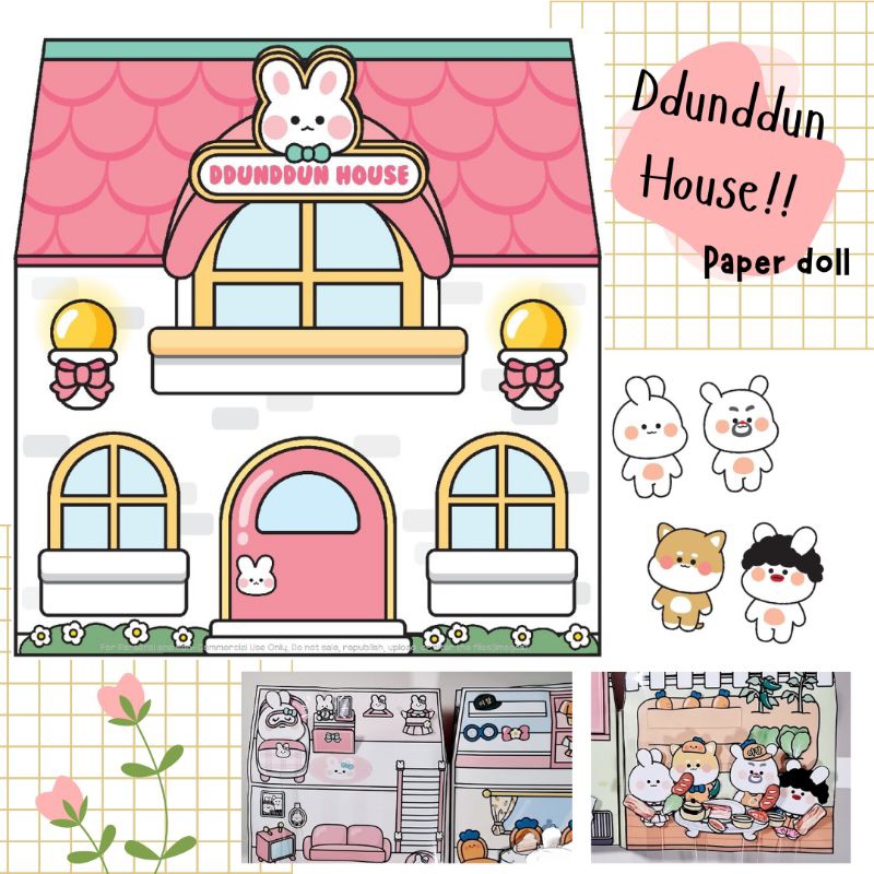 ddunddun house paper doll book ddunddun toys squishy book
