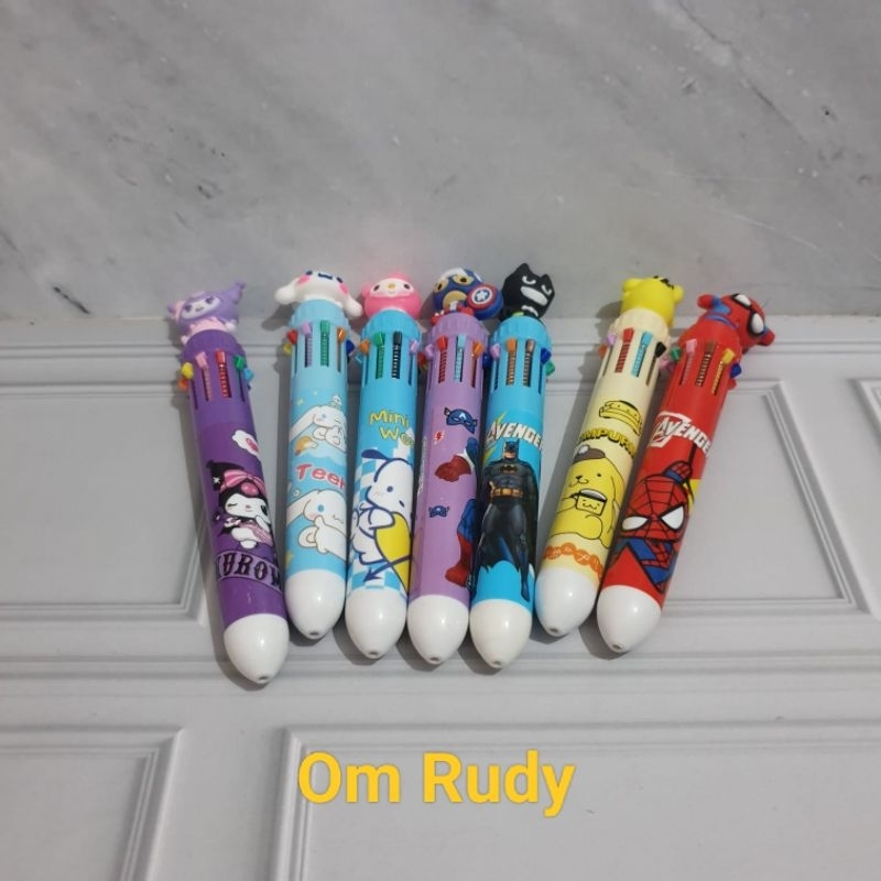 

Bulpen Pulpen Mekanik 10 Warna Motif Karakter Sanrio Superhero Viral