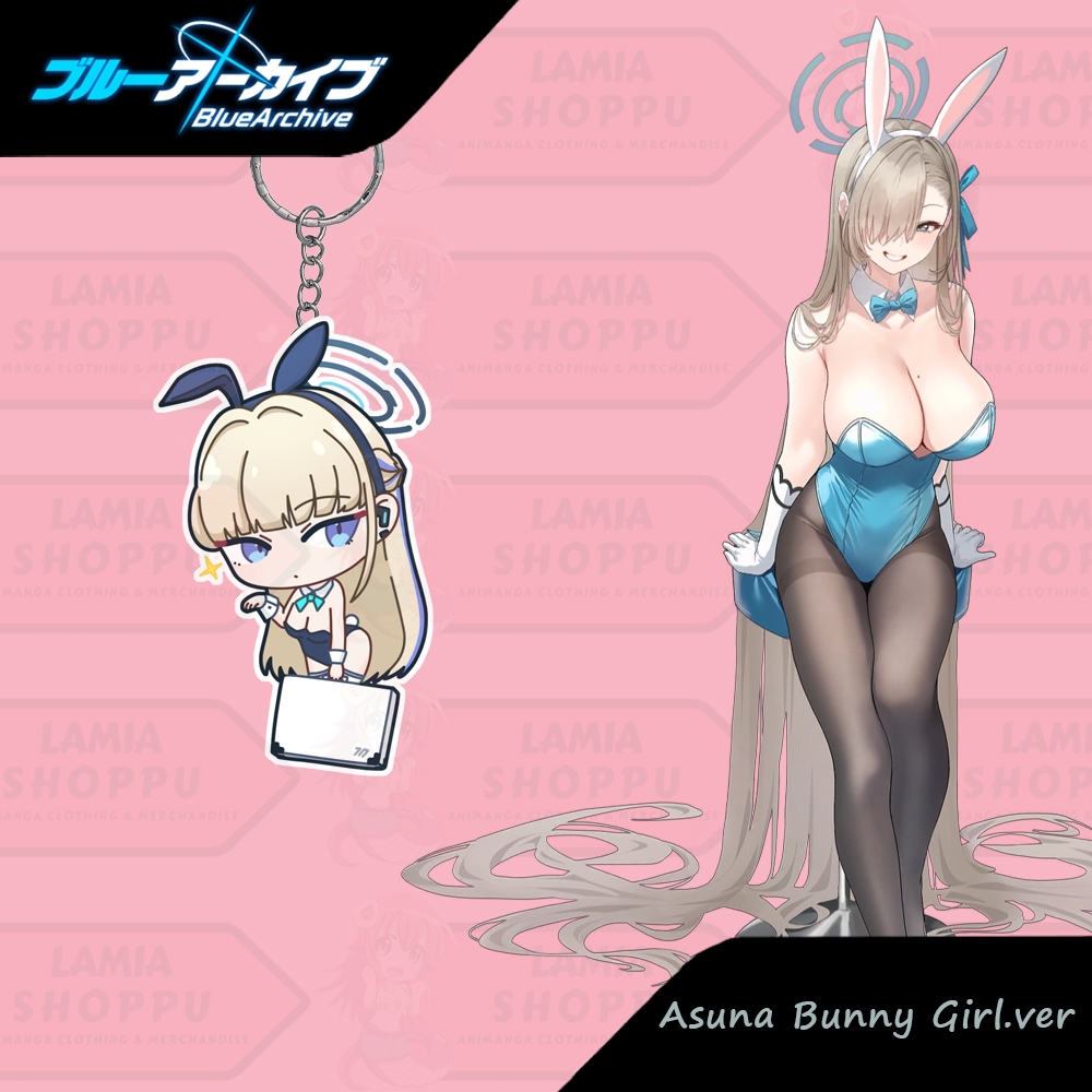 Gantungan Kunci Blue Archive Asuna Bunny Girl | Ganci UV Asuna Blue Archive
