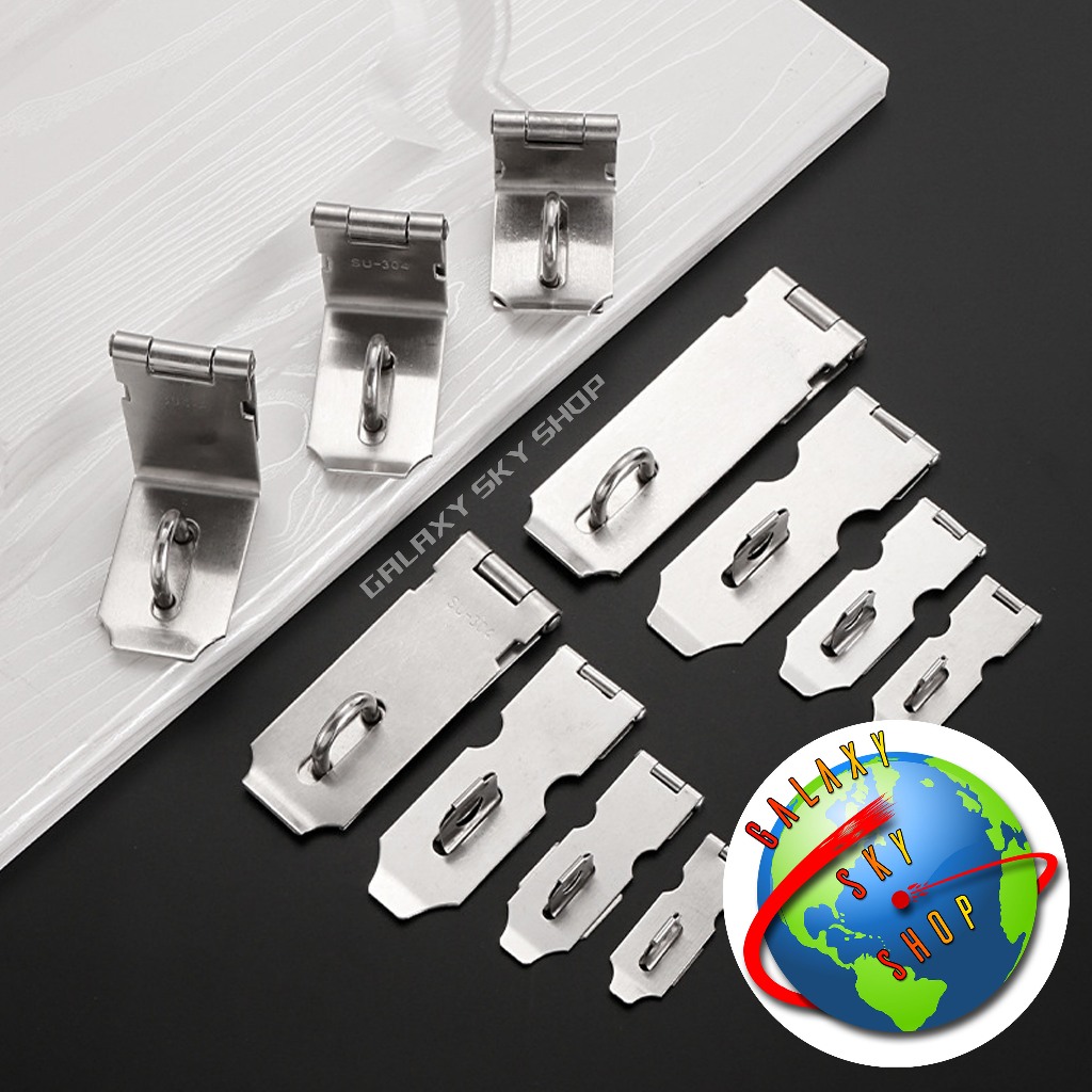 Overpal plat stainless (per kotak) / Cantolan gembok / Kait gembok