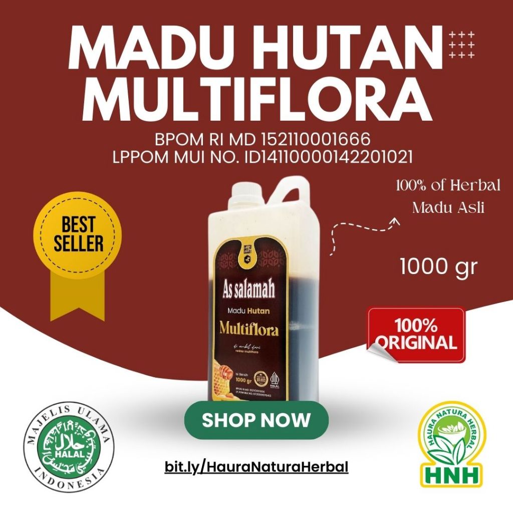 

Termurah Herbal Imunitas Sakit Pinggang - Madu Assalamah Hutan Multiflora 1000gr 100% Original