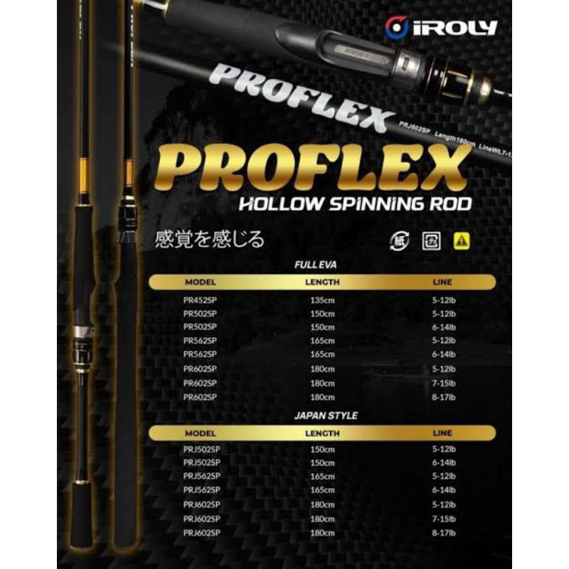 Joran Rod Spinning Iroly Proflex Japan Style