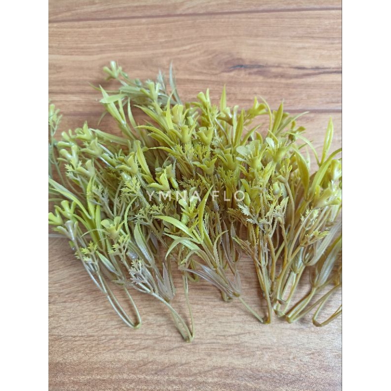 bunga plastik kecil bahan pelengkap hiasan, bahan buket, bahan hias mahar