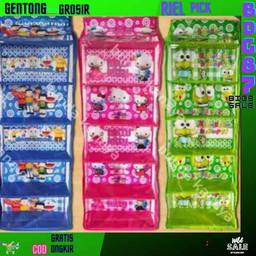 [RAK TAS] karakter alas karton SUSUN GANTUNG KARAKTER ANTI DEBU FULL SLETING
