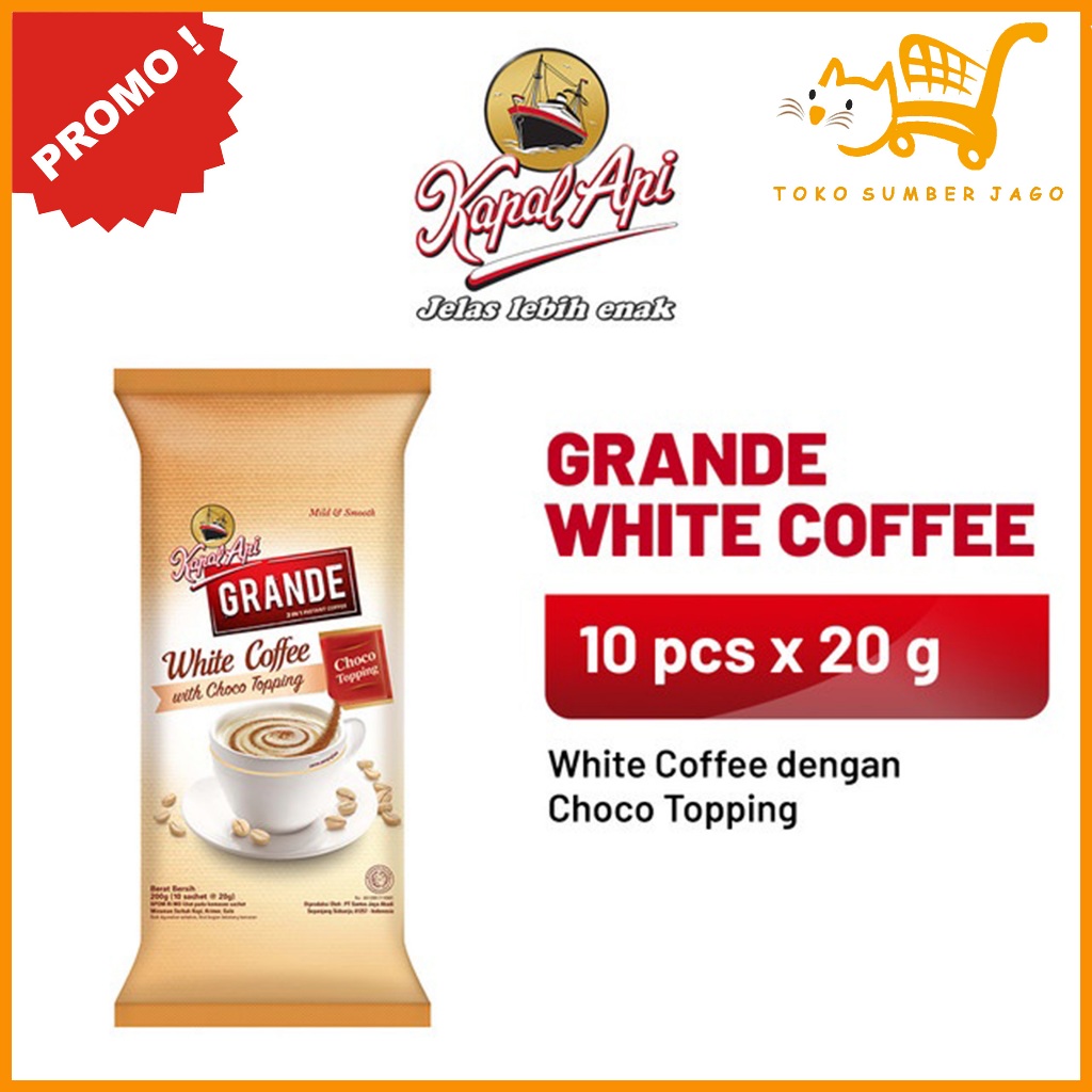 

Kapal Api Grande White Coffee 10 Sachets x 20gr ORIGINAL