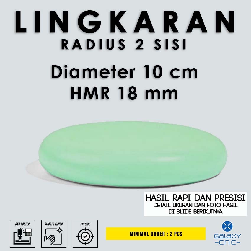 Lingkaran 10 cm radius 2 sisi - HMR 18 mm