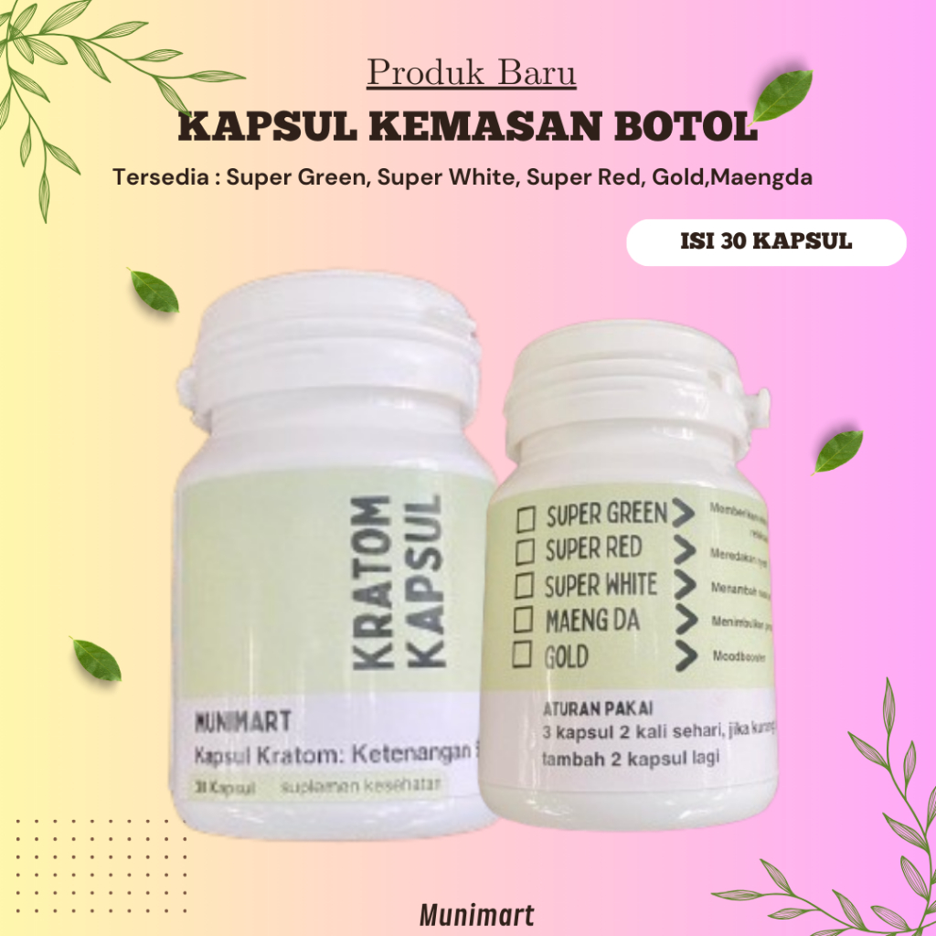 

Jenis kapsul botol isi 30 jamu herbal siap diminum