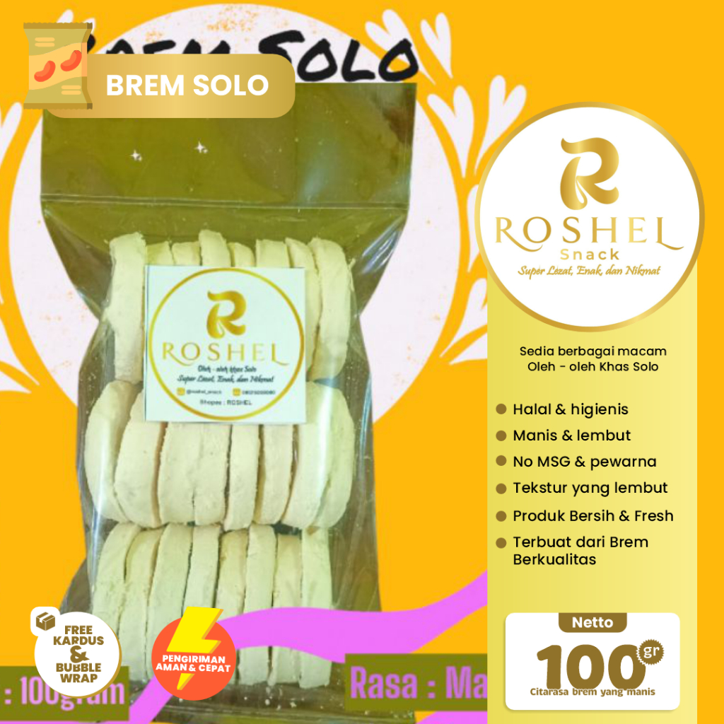 

Brem Solo Asli 100gr Camilan Tradisional Oleh Oleh Rasa Manis