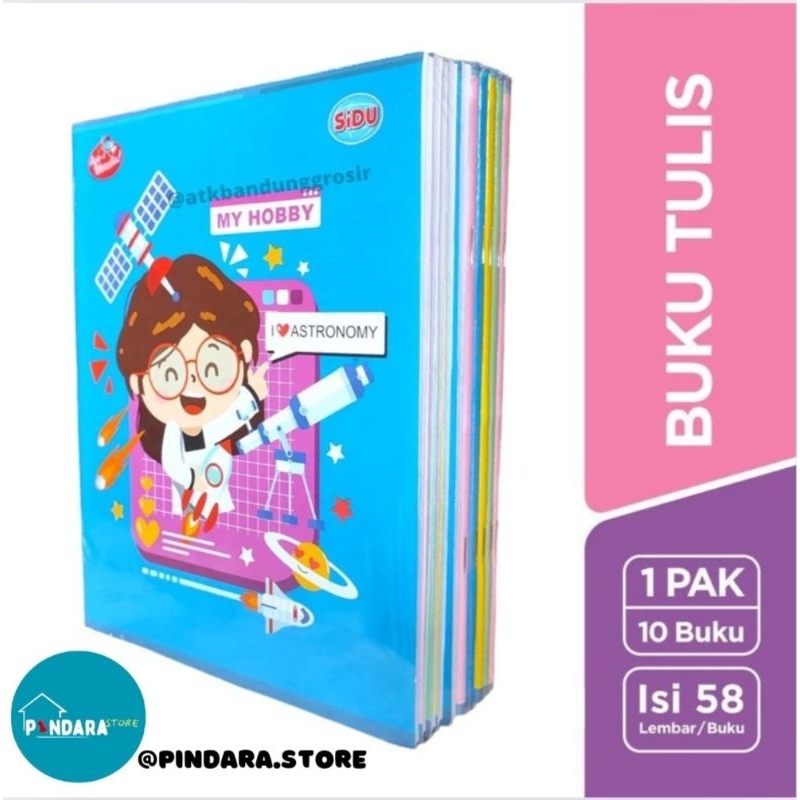 

Buku Tulis SIDU 58 Lembar - (1 Pack isi 10 Buku)