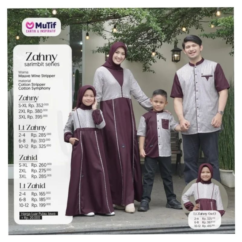 Mutif | Gamis Mutif Zahny Maroon | Gamis Casual