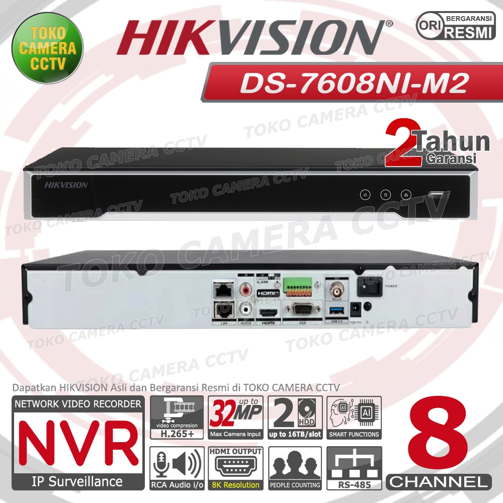 NVR HIKVISION 8 CHANNEL DS-7608NI-M2 NVR 8CH 32MP HIKVISION