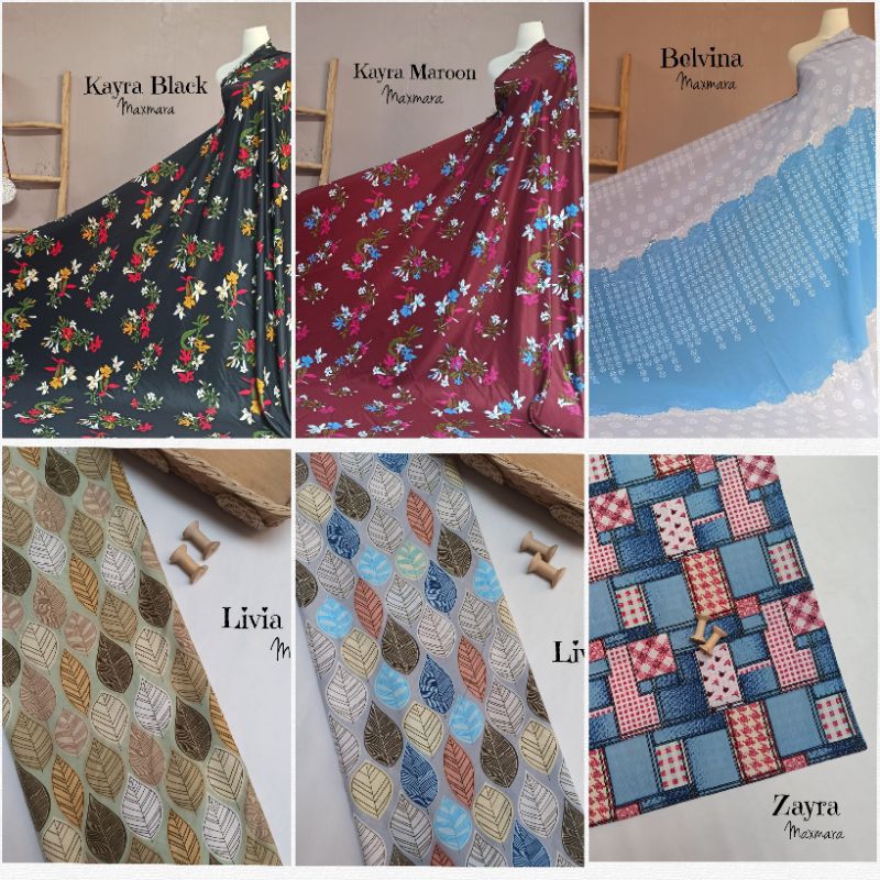 (HARGA 0,5m) KAIN SERAGAM LEBARAN SARIMBIT COUPLE  MAXMARA
